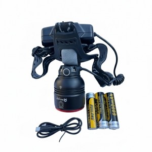 چراغ پیشانی شارژی RUILANG مدل RL‑T2208 با سه باتری 6800 میلی‌آمپر