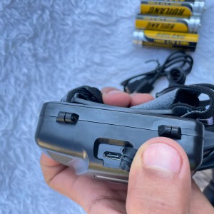 چراغ پیشانی شارژی RUILANG مدل RL‑T2208 با سه باتری 6800 میلی‌آمپر