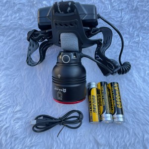 چراغ پیشانی شارژی RUILANG مدل RL‑T2208 با سه باتری 6800 میلی‌آمپر