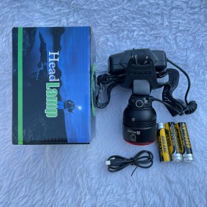 چراغ پیشانی شارژی RUILANG مدل RL‑T2208 با سه باتری 6800 میلی‌آمپر