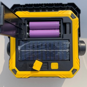 پرژکتور شارژی سولاری MINLIG ML‑777C با نور COB، باتری دوتایی 18650