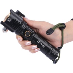 چراغ دستی شارژی RL‑B773 نورافکن قوی زوم‌دار با پاوربانک و باتری 26650