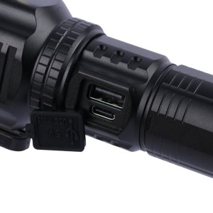 چراغ دستی شارژی RL‑B773 نورافکن قوی زوم‌دار با پاوربانک و باتری 26650