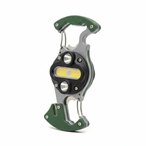 چراغ قوه شارژی چندکاره فلزی W5146 با نور COB و LED