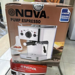 اسپرسوساز حرفه‌ای نوا NCM‑149EXPS با پمپ ۱۵ بار اصل