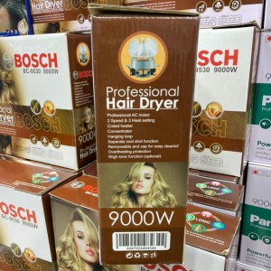 سشوار بوش BC‑9530 | موتور AC حرفه‌ای | توان 9000 وات