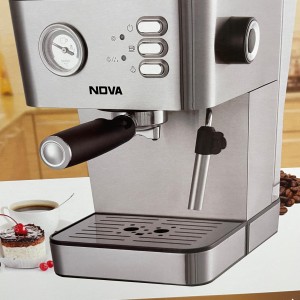 اسپرسوساز ندوا مدل NCM‑160EXPS | فشار قوی با نازل بخار حرفه‌ای