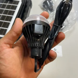 پروژکتور خورشیدی 500W شارژی پنل جدا و 5 باتری قابل‌تعویض + دو لامپ