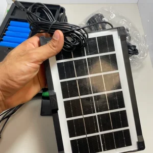 پروژکتور خورشیدی 500W شارژی پنل جدا و 5 باتری قابل‌تعویض + دو لامپ