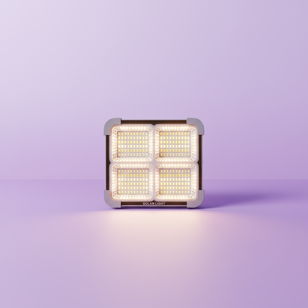 پرژکتور شارژی سولاری طوسی 4 پنل 