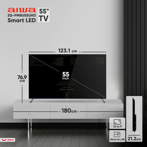تلویزیون ال ای دی هوشمند آیوا مدل ZQ-PM8U55UHD سایز 55 اینچ