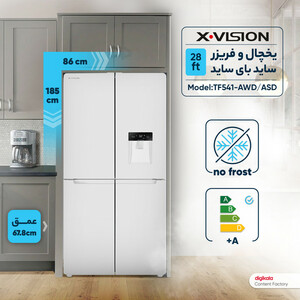 یخچال و فریزر ساید بای ساید 28 فوت ایکس ویژن مدل TF541-AWD/ASD