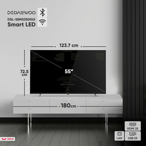 تلویزیون 55 اینچ ال ای دی هوشمند دوو مدل DSL-55MS3500UI