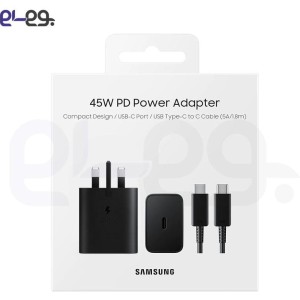 شارژر سامسونگ مدل EP-T4510 45W سه پین همراه کابل اصل | با ضمانت اصل بودن و مرجوعی بی قید و شرط + ارسال رایگان به سراسر کشور + ارسال سریع