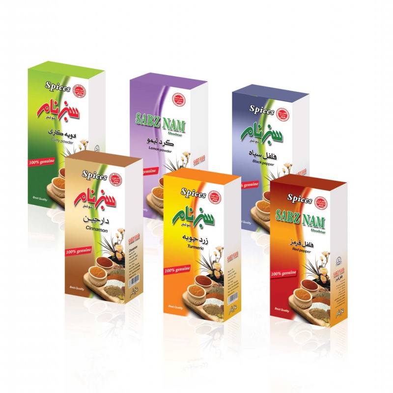 ادویه 100 گرمی  (جعبه مقوایی)