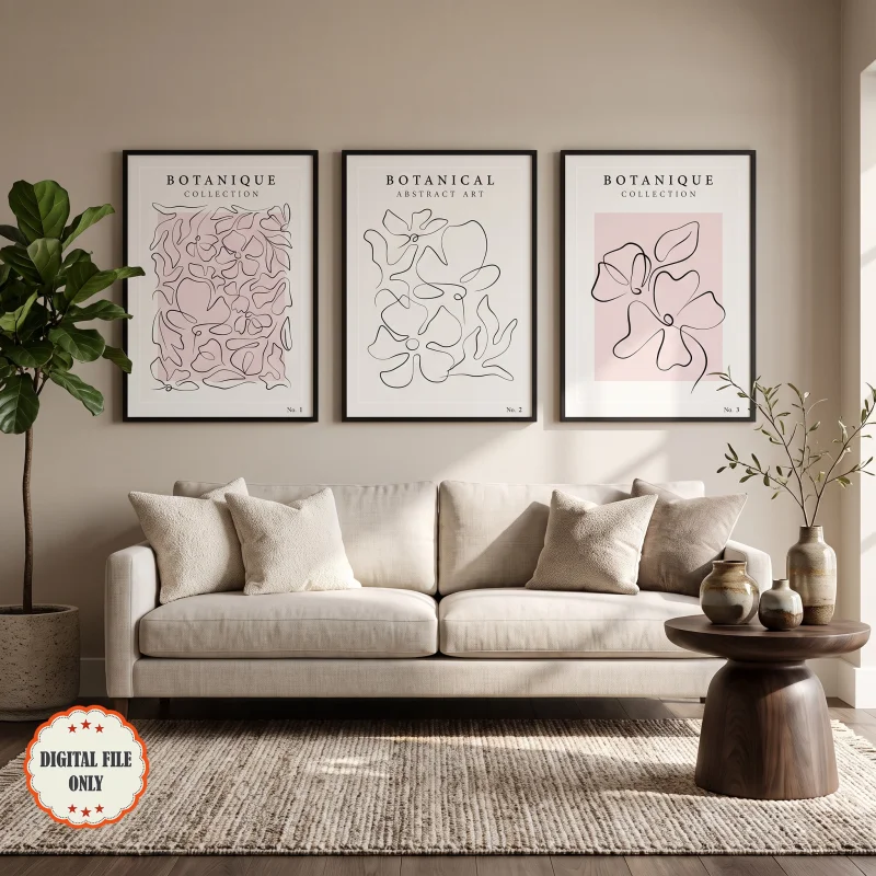 ست سه تایی پوسترهای دیجیتال مینیمال «بوتانیک» / BOTANIQUE Collection, Set of 3
