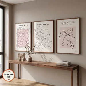 ست سه تایی پوسترهای دیجیتال مینیمال «بوتانیک» / BOTANIQUE Collection, Set of 3