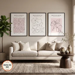 ست سه تایی پوسترهای دیجیتال مینیمال «بوتانیک» / BOTANIQUE Collection, Set of 3