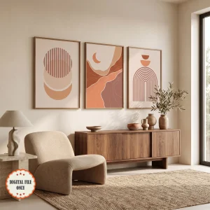 ست سه تایی پوسترهای دیجیتال مینیمال «تراکوتا» / TERRACOTTA Collection, Set of 3