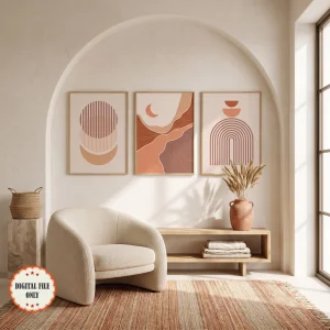 ست سه تایی پوسترهای دیجیتال مینیمال «تراکوتا» / TERRACOTTA Collection, Set of 3