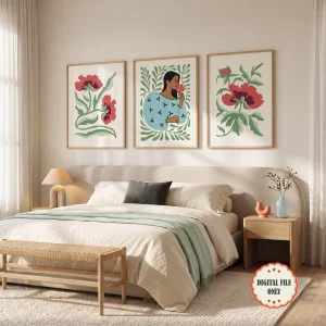 ست سه تایی پوسترهای دیجیتال مینیمال «فلورا» / FLORA Collection, Set of 3