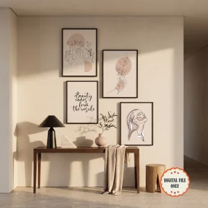ست چهار تایی پوسترهای دیجیتال مینیمال «زیبایی درون» / INNER BEAUTY Collection, Set of 4
