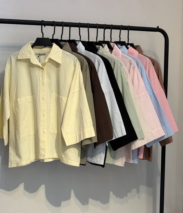 شومیز باکسی جیب دار کد ۰۰۵