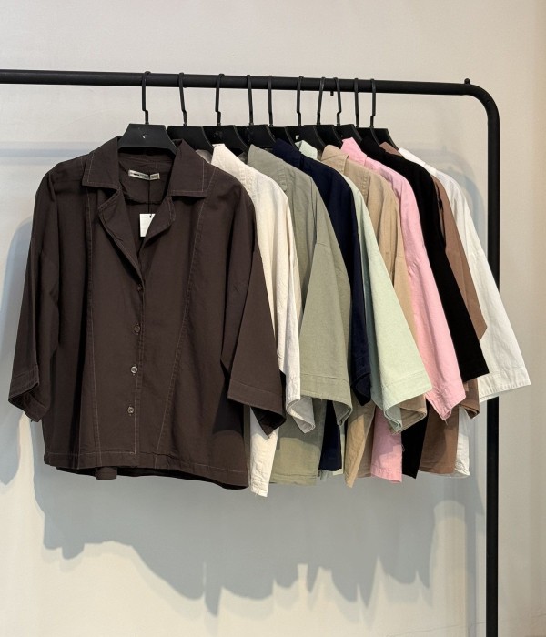 شومیز باکسی یقه انگلیسی کد ۰۰۶