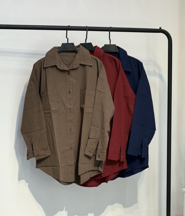 شومیز کلاسیک دو جیب