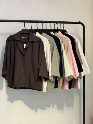 شومیز باکسی یقه انگلیسی کد ۰۰۶