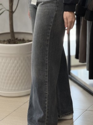 شلوار فلر بگ زارا رنگ آبی طوسی کد 64 - 451/4