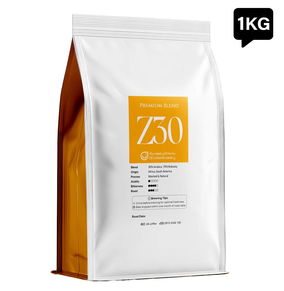قهوه Z30 (ترکیب 3۰٪ عربیکا و 7۰٪ ربوستا)