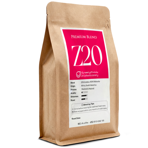 قهوه Z20 (ترکیب 2۰٪ عربیکا و 8۰٪ ربوستا)