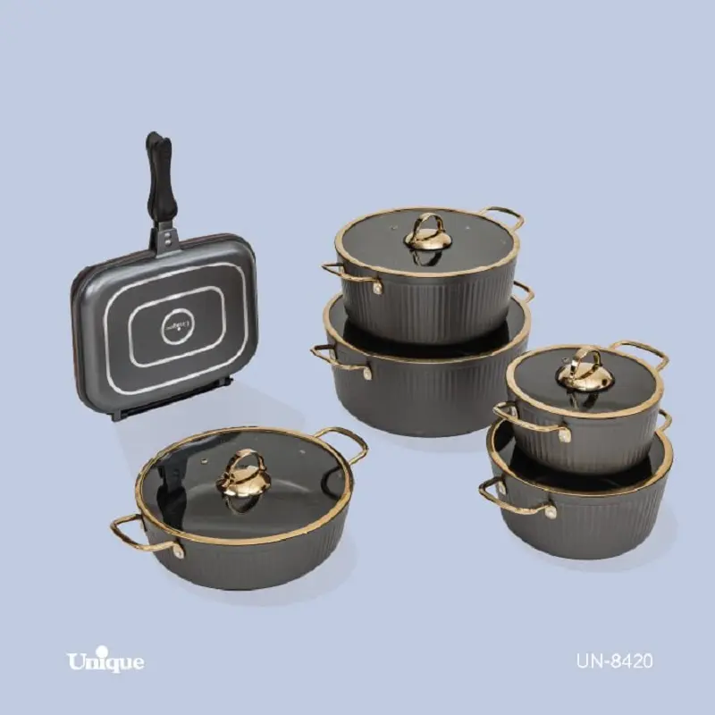 قابلمه یونیک ۱۲ پارچه چدن مدل UN-8420 فلورانس