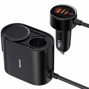 شارژر فندکی فست شارژ ماشین تایپ سی 30 وات بیسوس BS-CG010