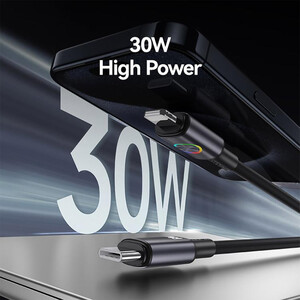 کابل فست شارژ تایپ سی به لایتنینگ یوسامز