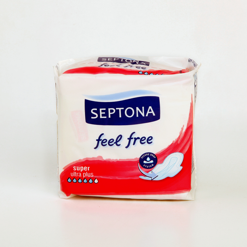 پد بهداشتی قطر نازک سپتونا Septona مدل Super Feel Free بسته 8 عدد
