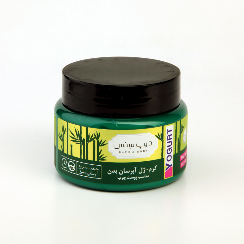 کرم–ژل آبرسان بدن دیپسنس مدل Yogurt مناسب پوست چرب – حجم ۲۵۰ میلیلیتر