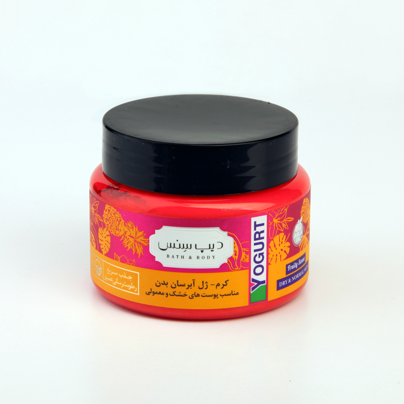 کرم–ژل آبرسان بدن دیپسنس مدل Fruity Scent مناسب پوست خشک و معمولی