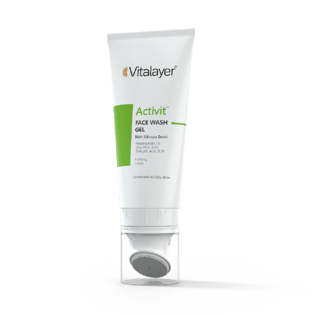ژل شستشوی صورت Vitalayer Activit | شوینده پوست چرب و ضد جوش