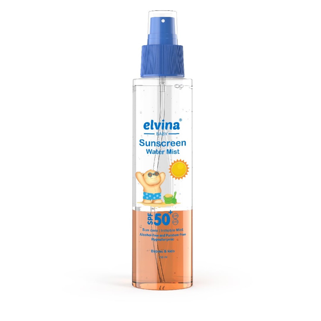 اسپری ضدآفتاب کودک الوینا Elvina Baby Sunscreen Spray | محافظت از پوست کودک در برابر نور خورشید