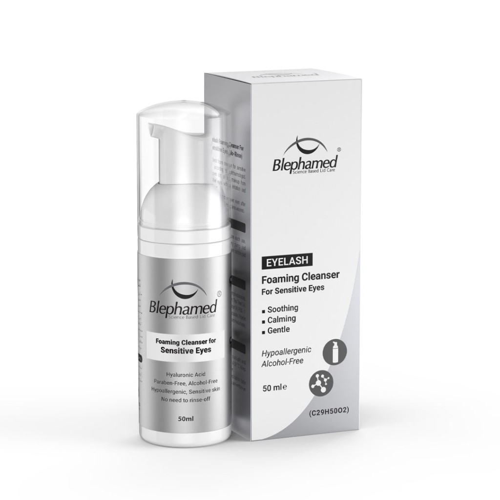 فوم پاک کننده آرایش چشم و پوست حساس بلفامد Blephamed Sensitive Eye & Skin Cleansing Foam | پاکسازی ملایم آرایش و آلودگی از چشم و پوست حساس