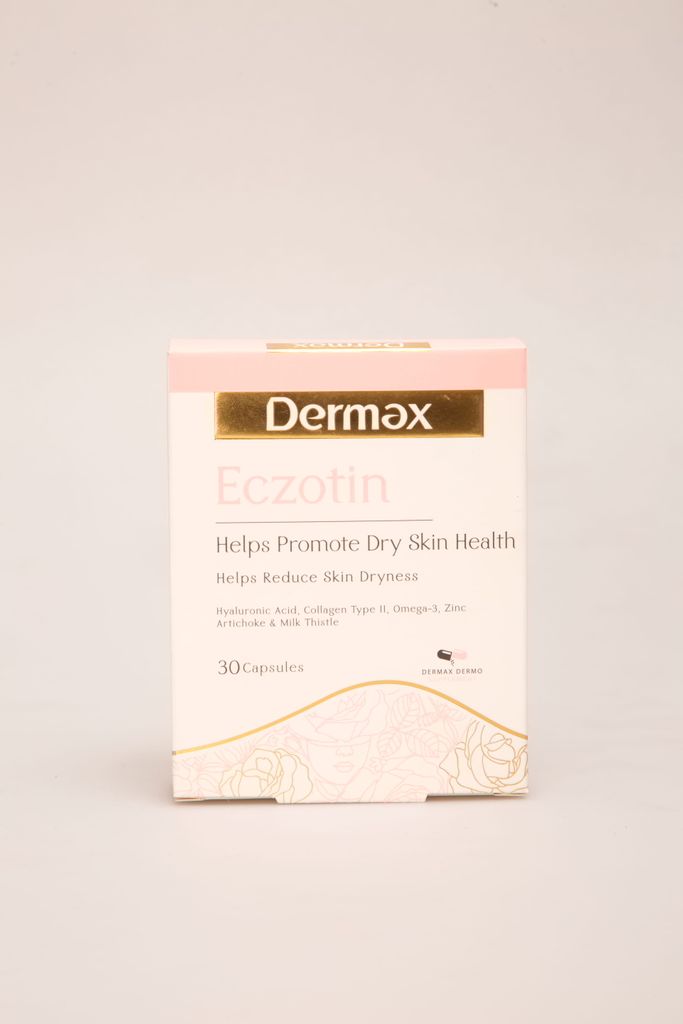 کپسول اگزوتین درمکس Dermax Eczotin | مکمل سلامت پوست خشک، آبرسان و تقویت سد دفاعی پوست