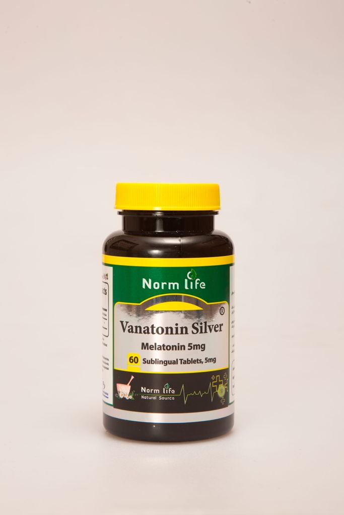 قرص زیرزبانی واناتونین سیلور ۵ میلیگرم نورم لایف Norm Life Vanatonin Silver Melatonin 5mg | مکمل تنظیم خواب