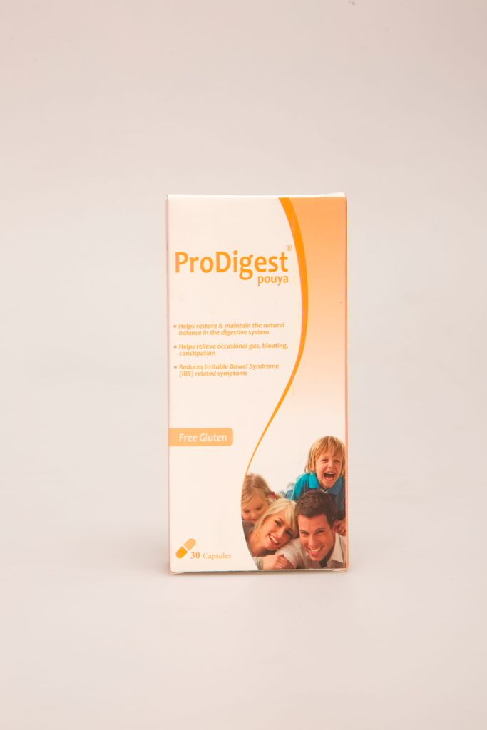 کپسول پرودایجست پویا ProDigest Pouya | پروبیوتیک تخصصی برای سلامت دستگاه گوارش و سندرم روده تحریکپذیر (IBS)