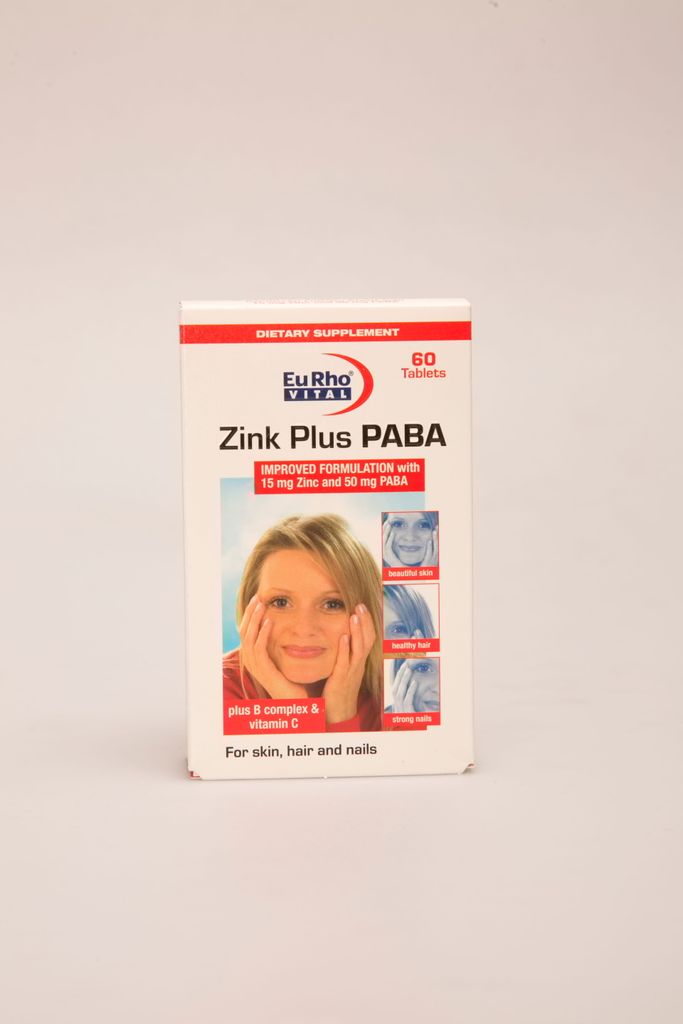 قرص Zink Plus PABA یوروویتال | زینک پلاس پابا برای پوست، مو و ناخن
