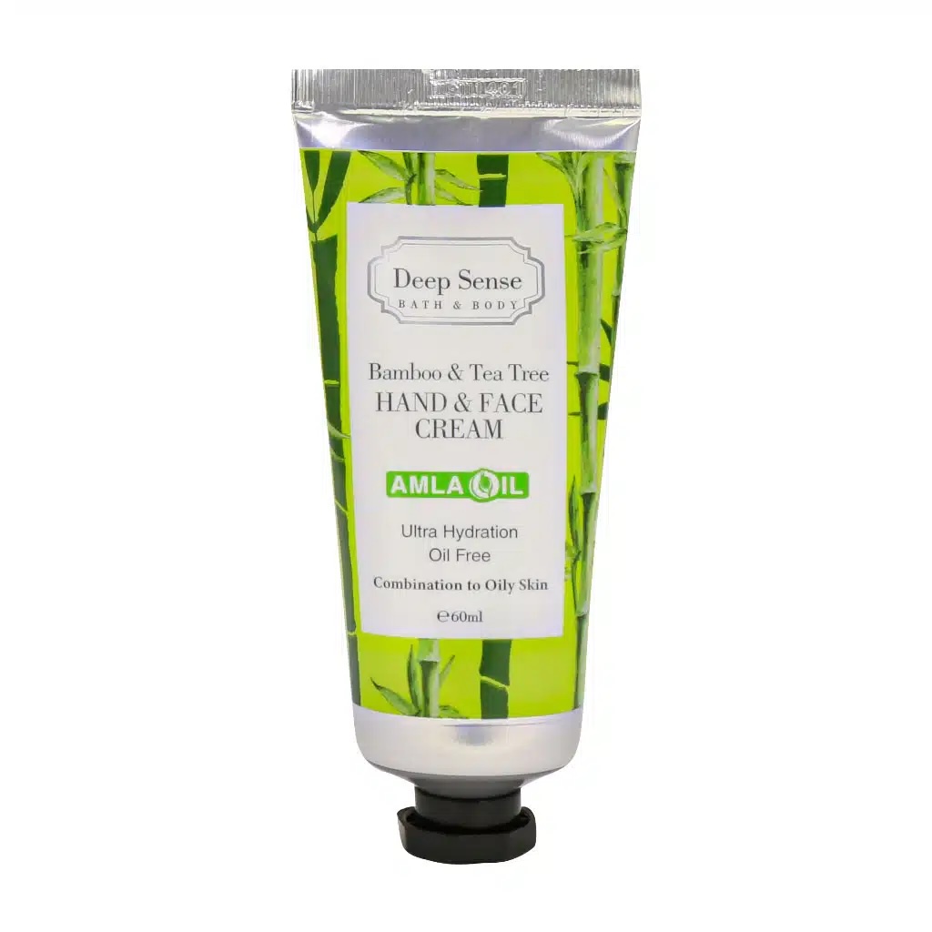کرم مرطوب کننده دست و صورت بامبو و درخت چای دیپ سنس Deep Sense Moisturizing Cream | آبرسانی و نرم کردن پوست دست و صورت 60ml