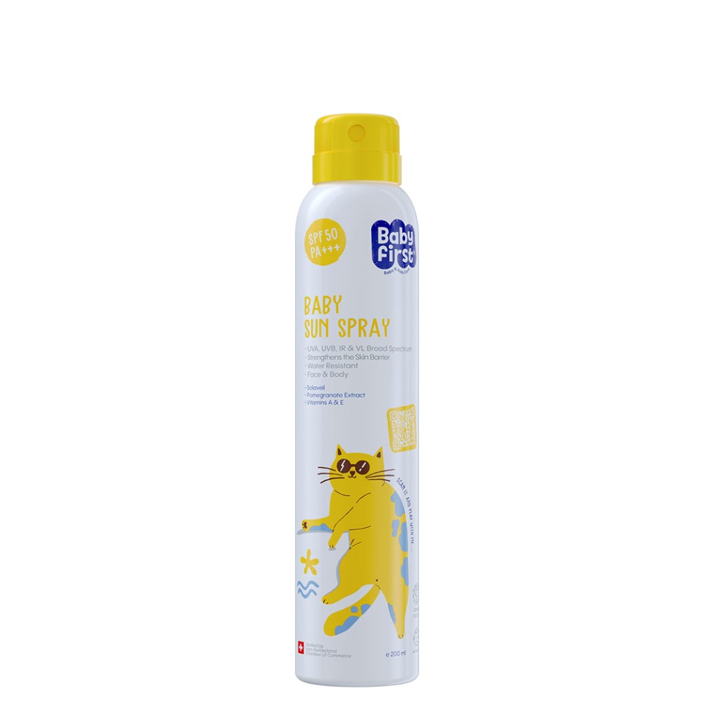 اسپری ضد آفتاب کودک SPF50 بیبی فرست Baby First Kids Sunscreen Spray SPF50 | مناسب مراقبت روزانه کودک