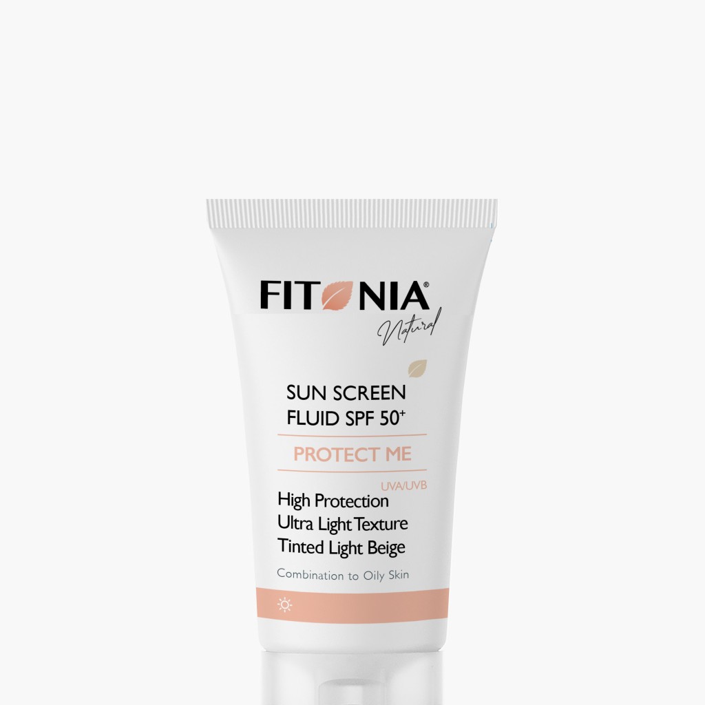 ضد آفتاب فلوئیدی رنگی SPF50 فیتونیا Fitonia Protect Me Sunscreen Fluid SPF50+ Light Beige | مناسب پوست مختلط تا چرب