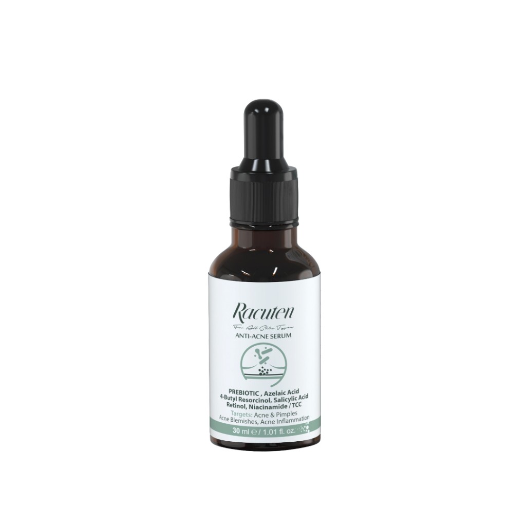 سرم ضد جوش راکوتن Racuten Anti-Acne Serum حاوی پریبیوتیک، اسید آزلائیک و سالیسیلیک اسید حجم 30 میلیلیتر